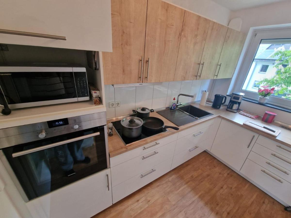 Ecocube Apartment2 Meppen14, Balkon, Kueche, Waschmaschine Bagian luar foto