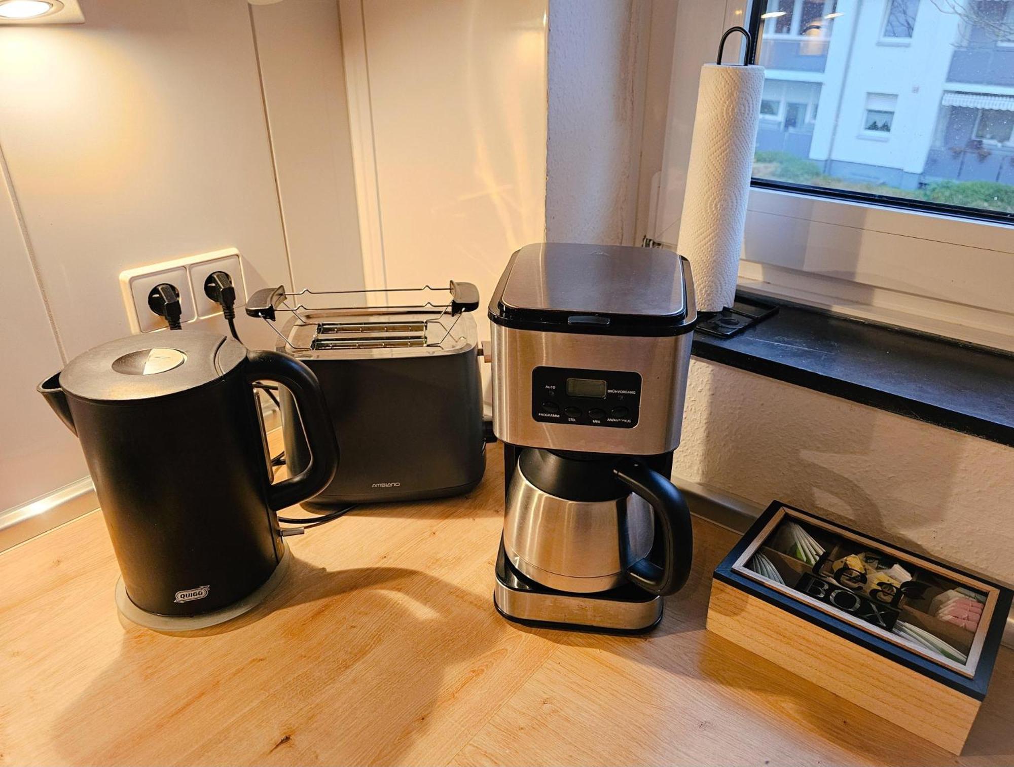 Ecocube Apartment2 Meppen14, Balkon, Kueche, Waschmaschine Ruang foto